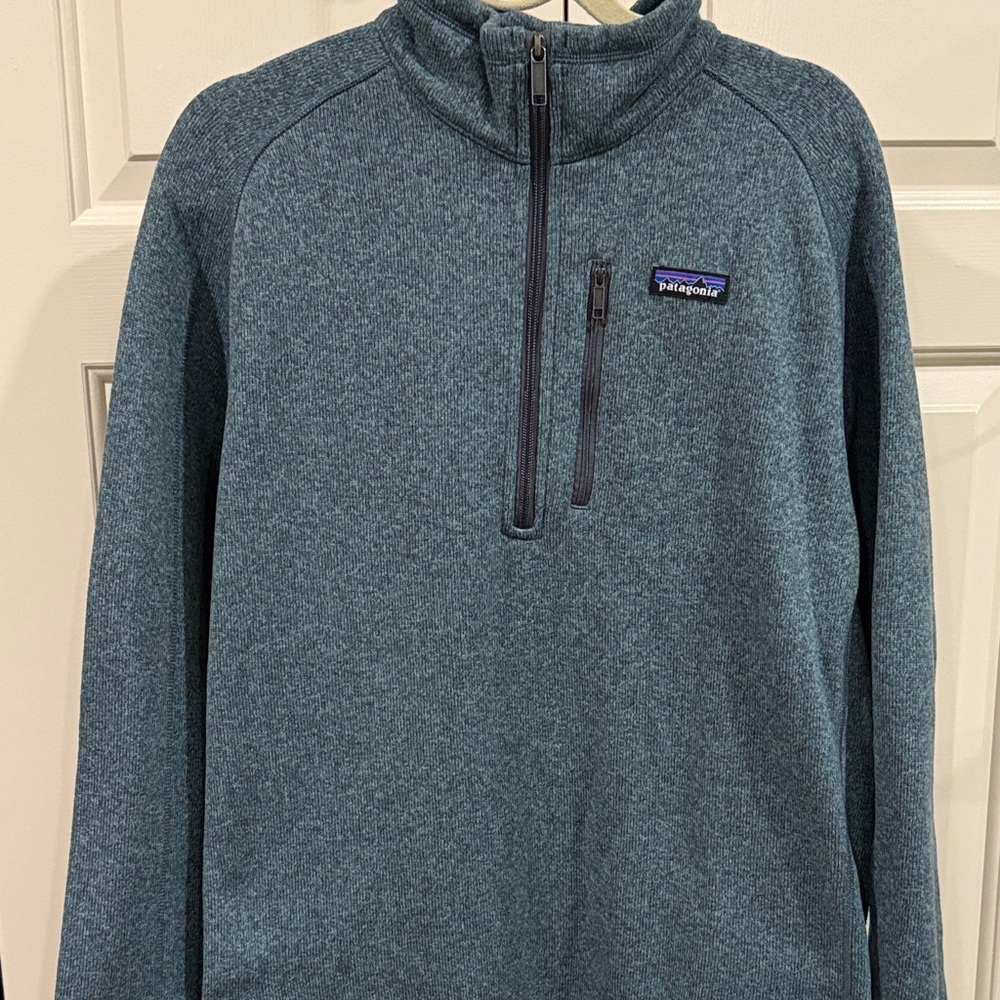 Patagonia Blue-Green Better Sweater Quarter-Zip Fleece